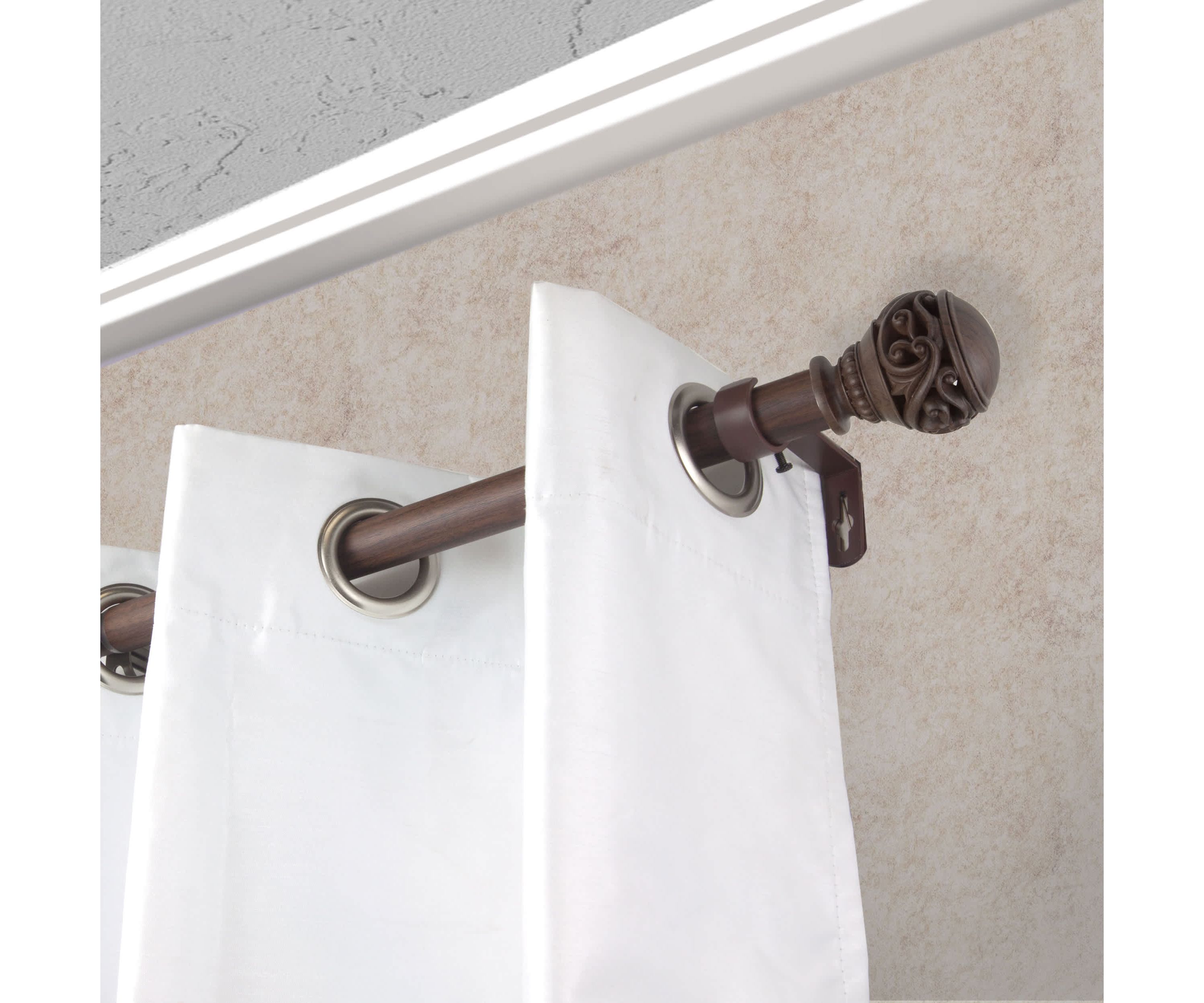 1" Isabella Faux Wood Curtain Rod