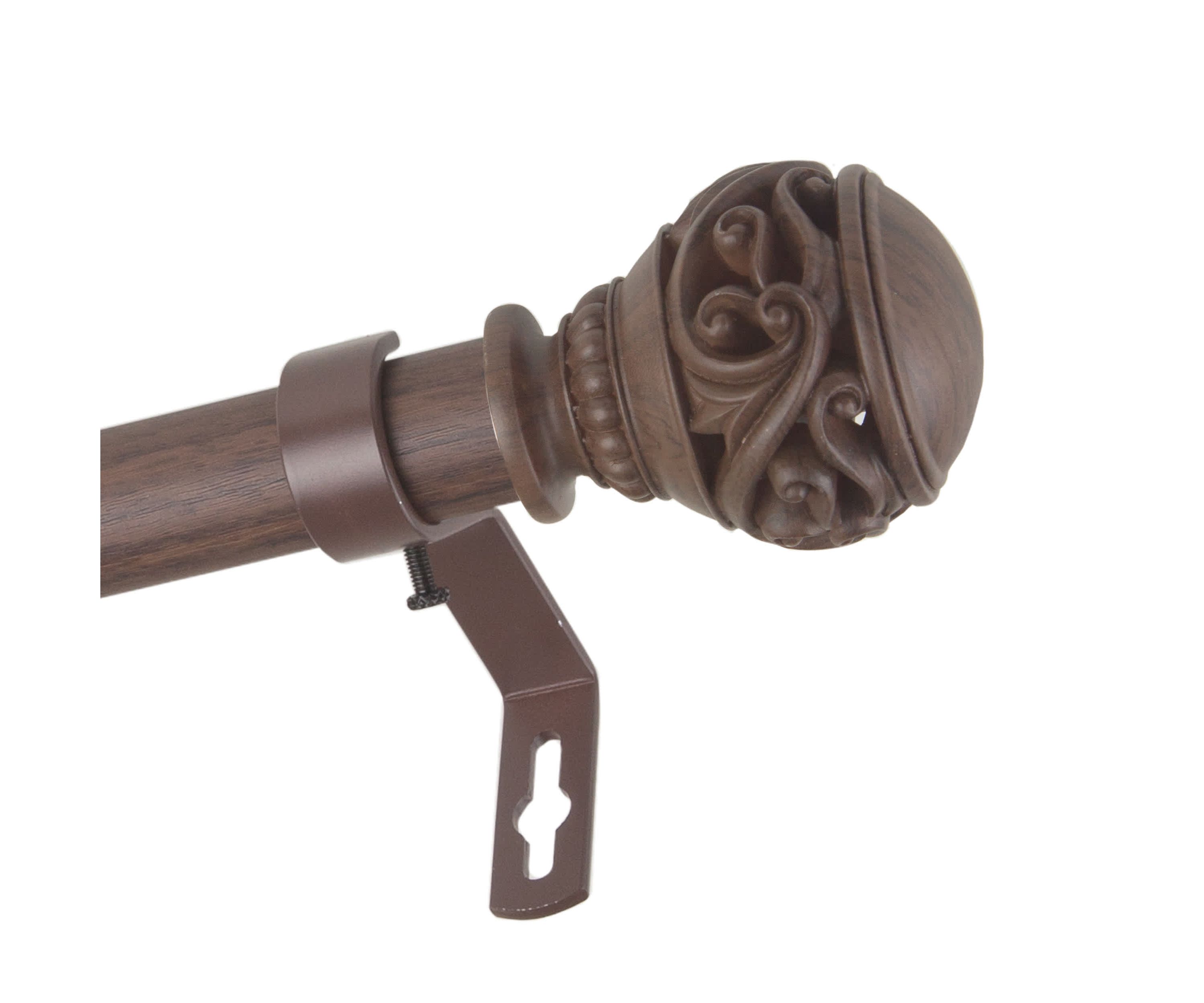 1" Isabella Faux Wood Curtain Rod