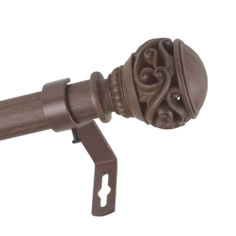 1" Isabella Faux Wood Curtain Rod