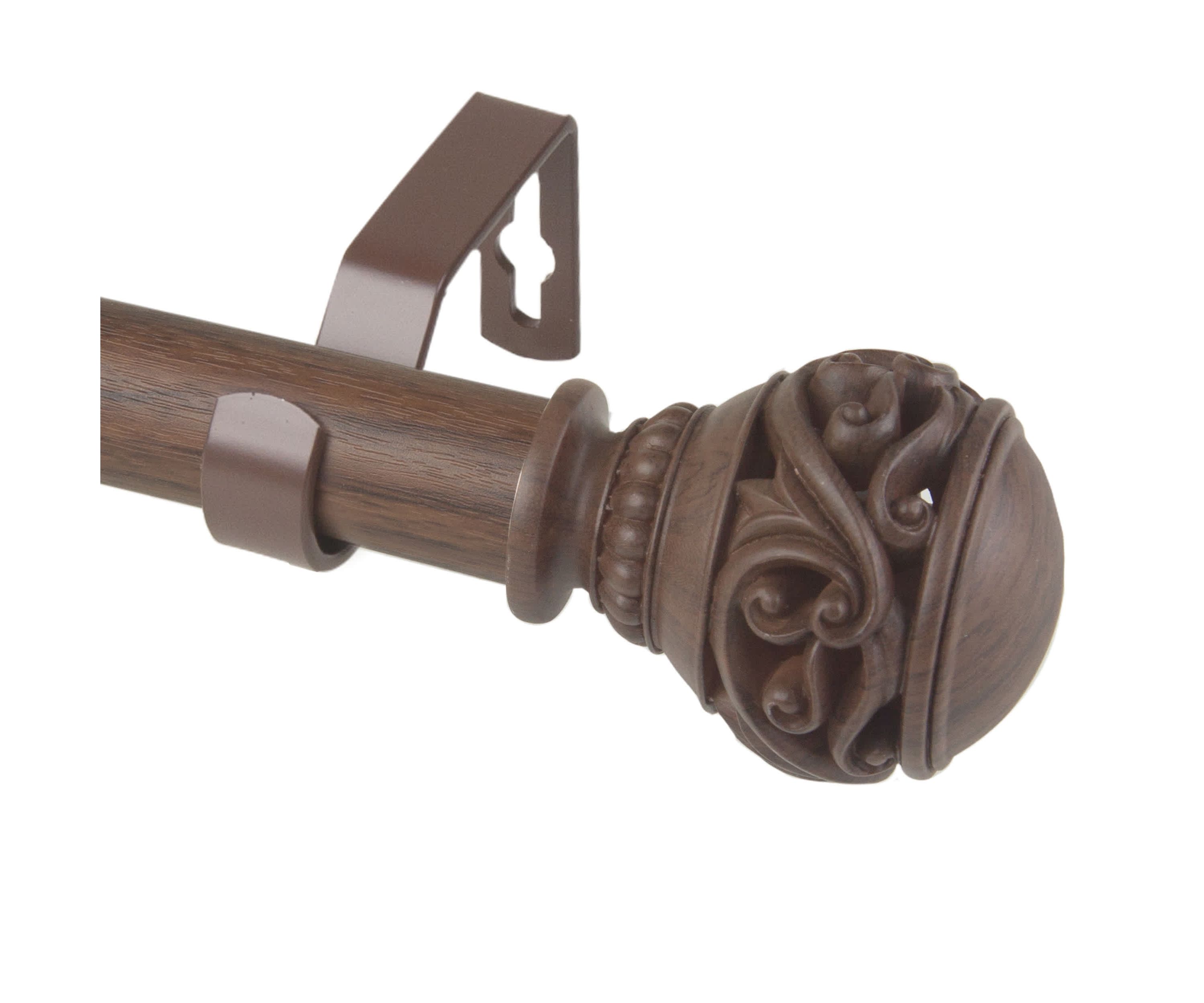 1" Isabella Faux Wood Curtain Rod