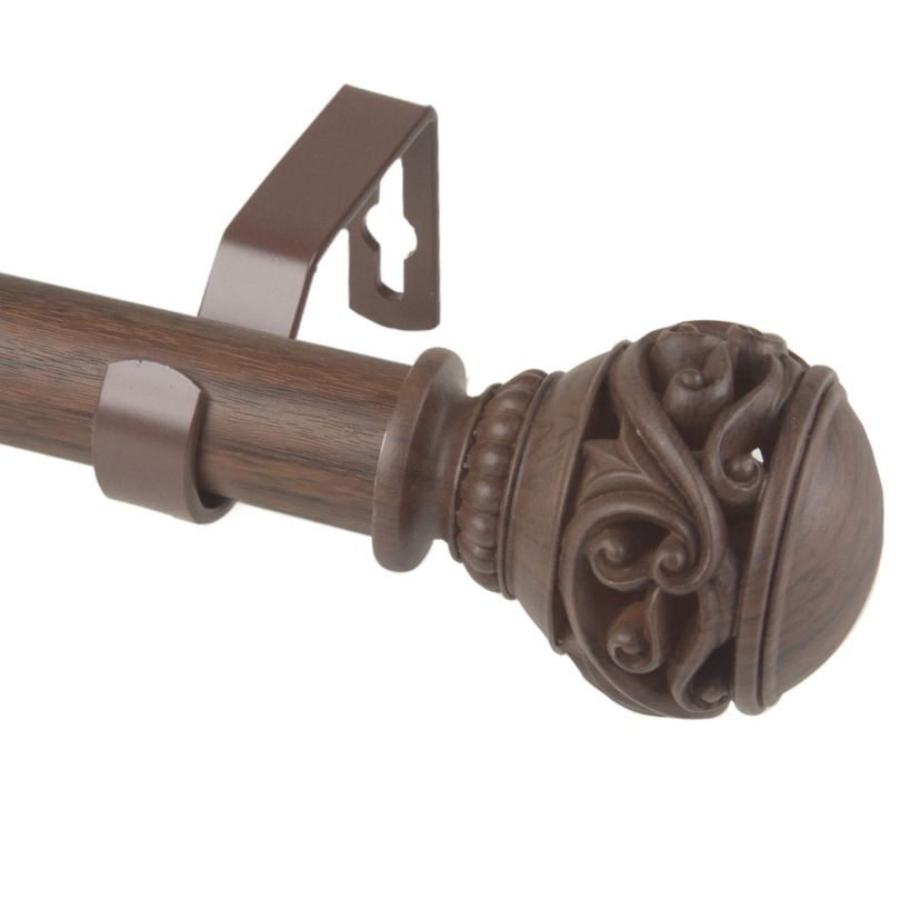 1" Isabella Faux Wood Curtain Rod