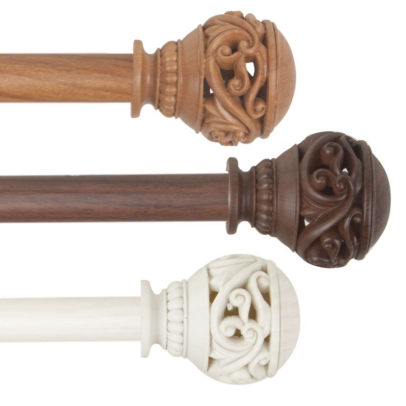 1" Isabella Faux Wood Curtain Rod