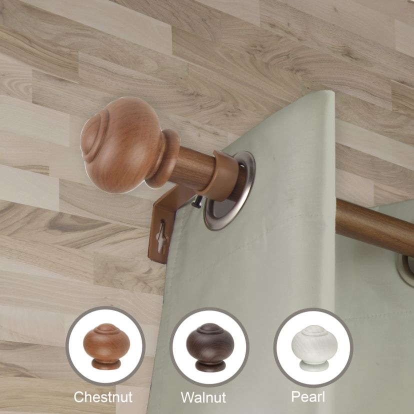 1" Rotuna Faux Wood Curtain Rod