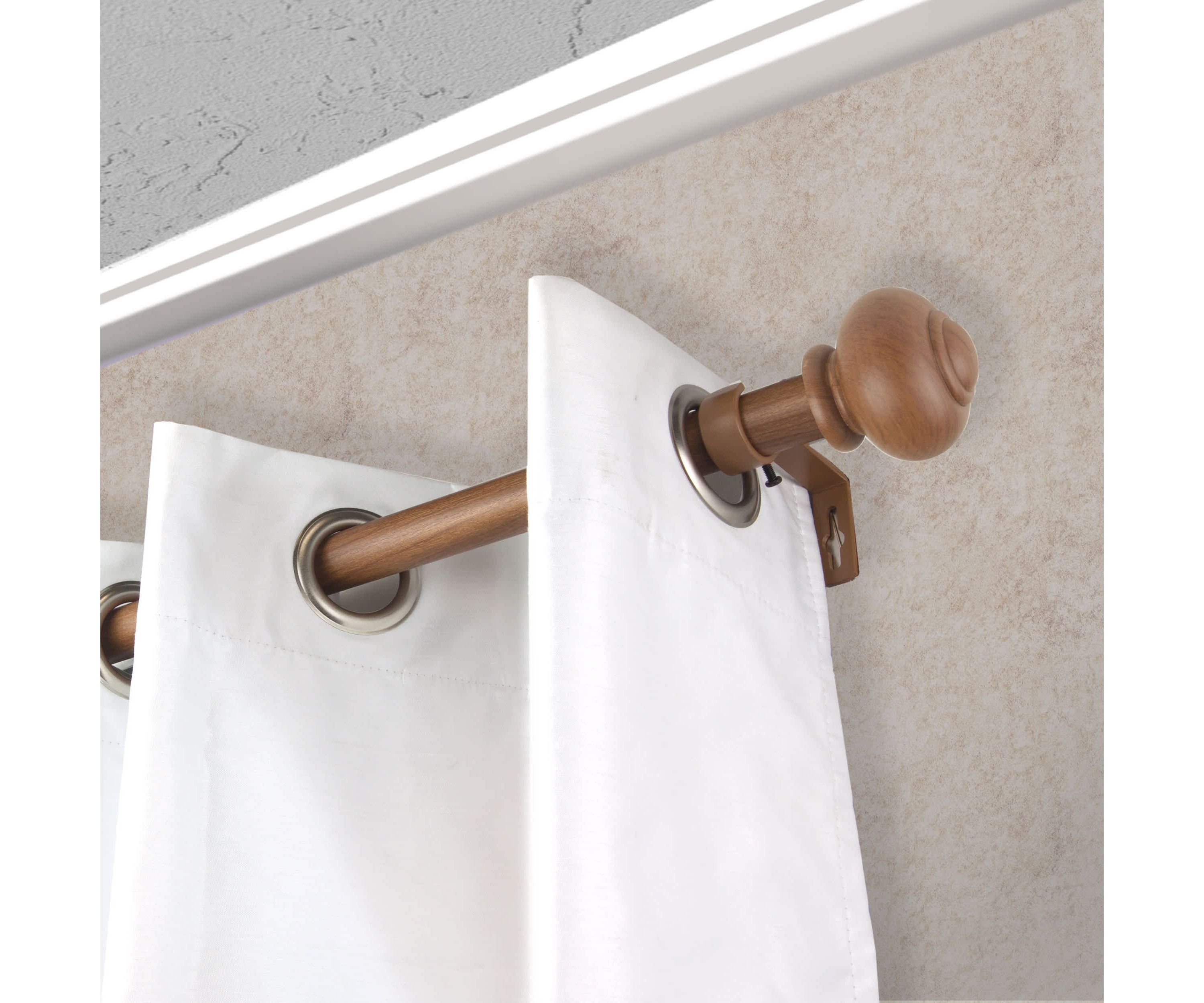 1" Rotuna Faux Wood Curtain Rod