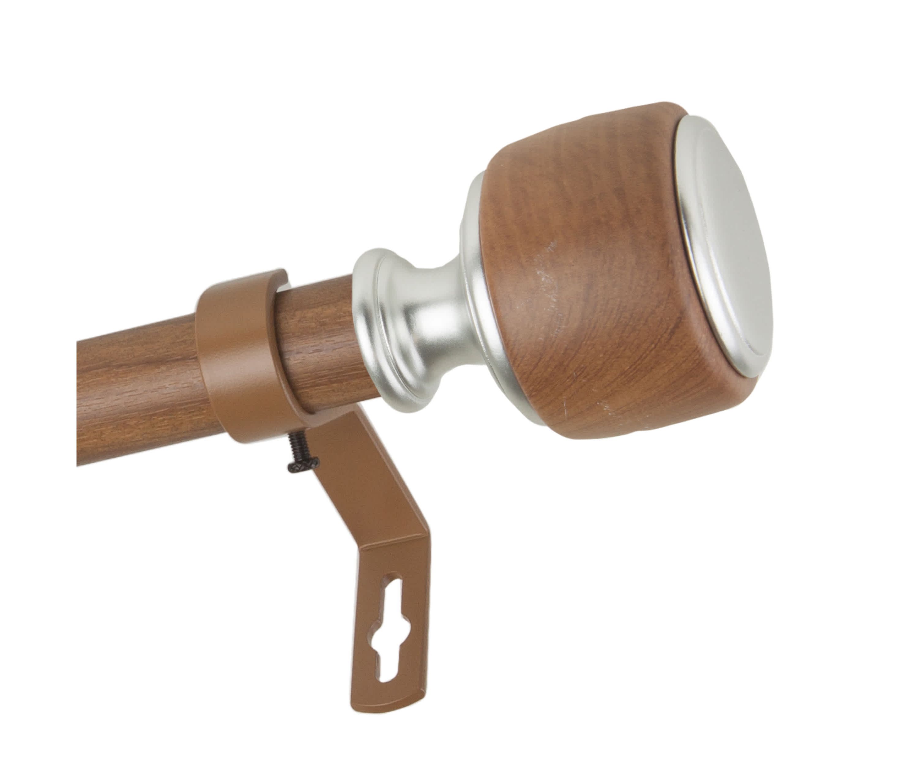 1" Josephine Faux Wood Curtain Rod