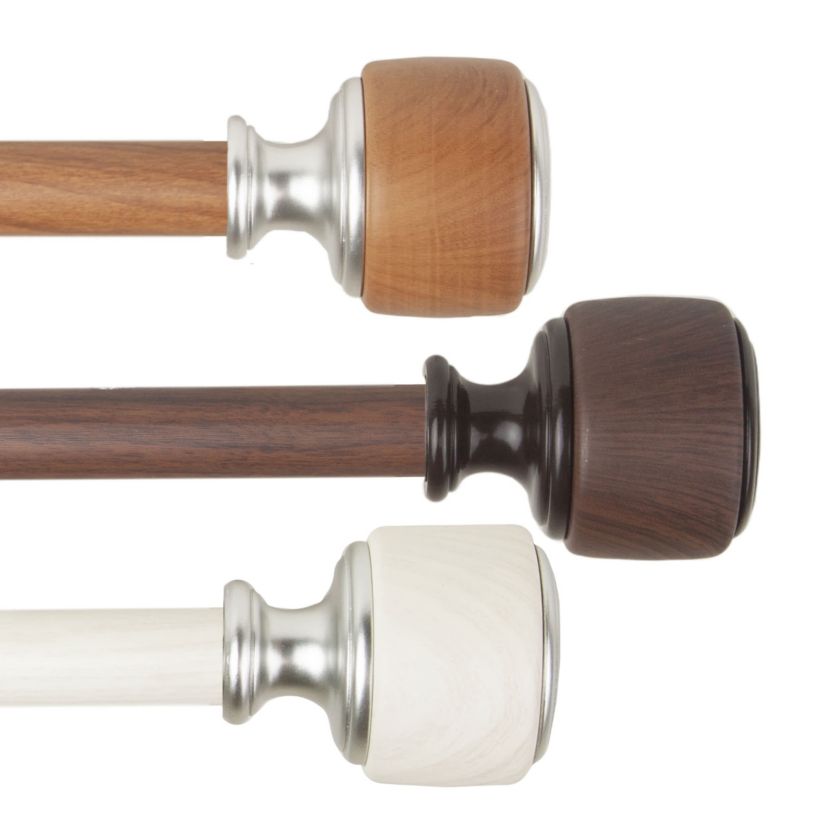 1" Josephine Faux Wood Curtain Rod