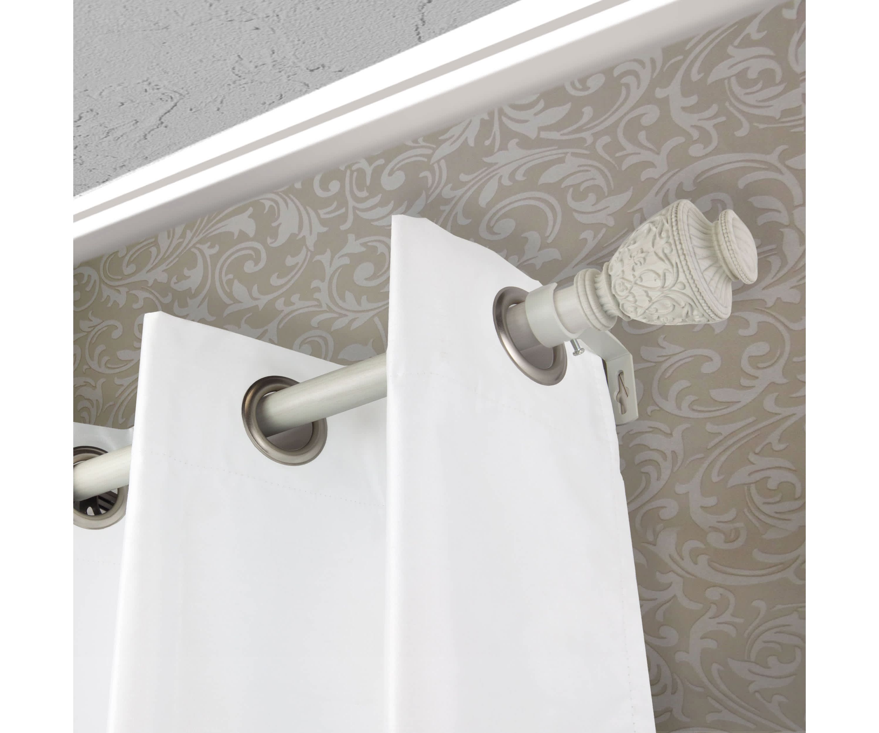 1" Veda Faux Wood Curtain Rod