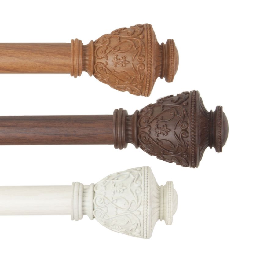 1" Veda Faux Wood Curtain Rod