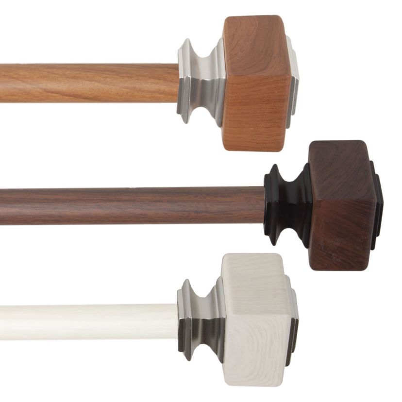 1" Willis Faux Wood Curtain Rod
