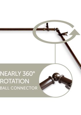 Rod Desyne Bonbon Corner Window Curtain Rod Expands 48 In To 84