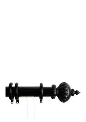 Decorative Traverse Rod with Rings Imperial Finial