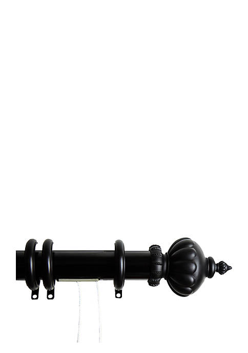Decorative Traverse Rod with Rings Imperial Finial