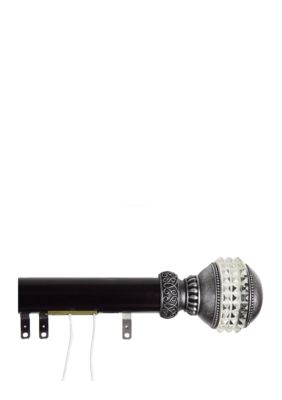 Decorative Traverse Rod with Sliders Gemstone Finial