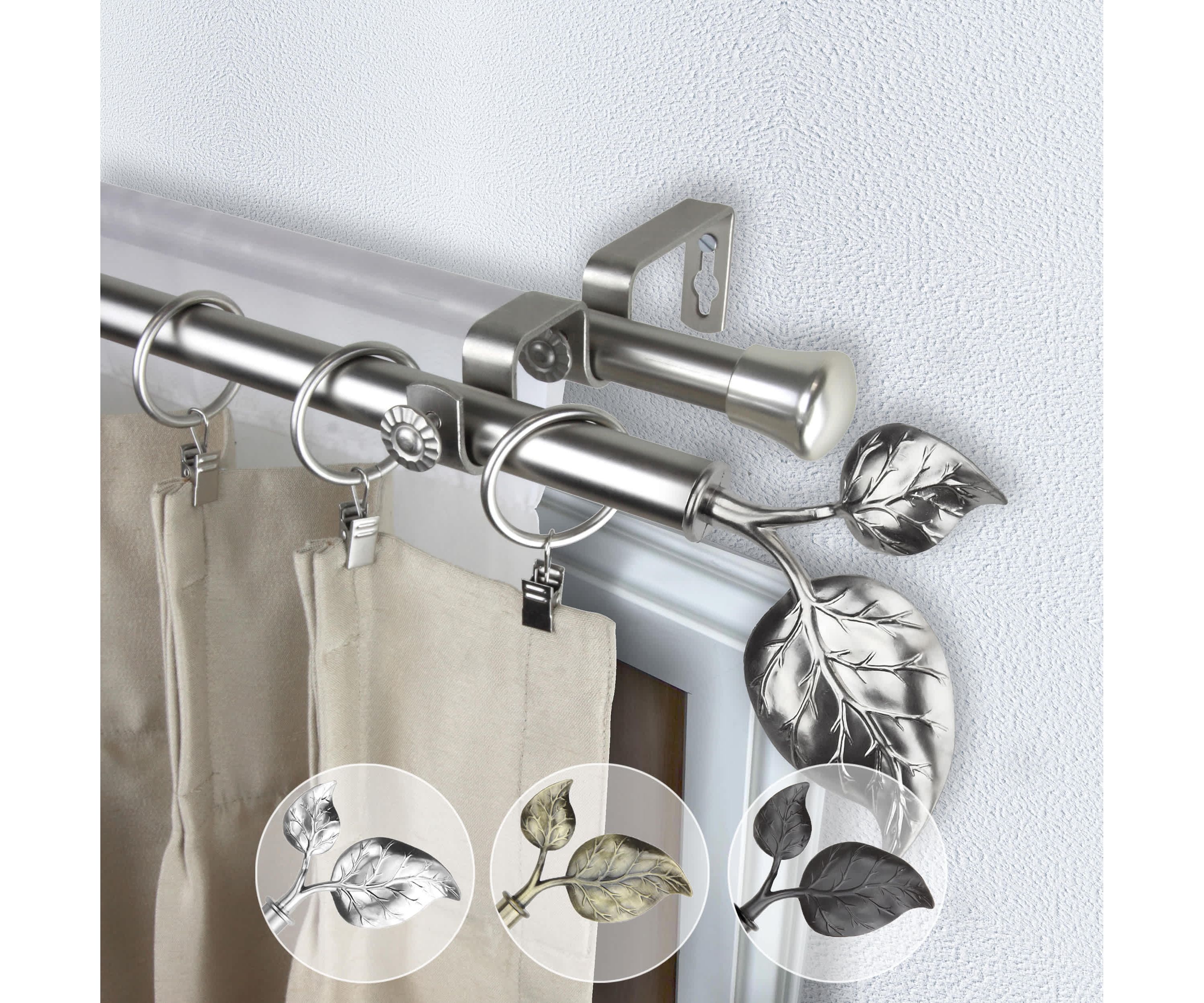 13/16" Ivy Double Curtain Rod