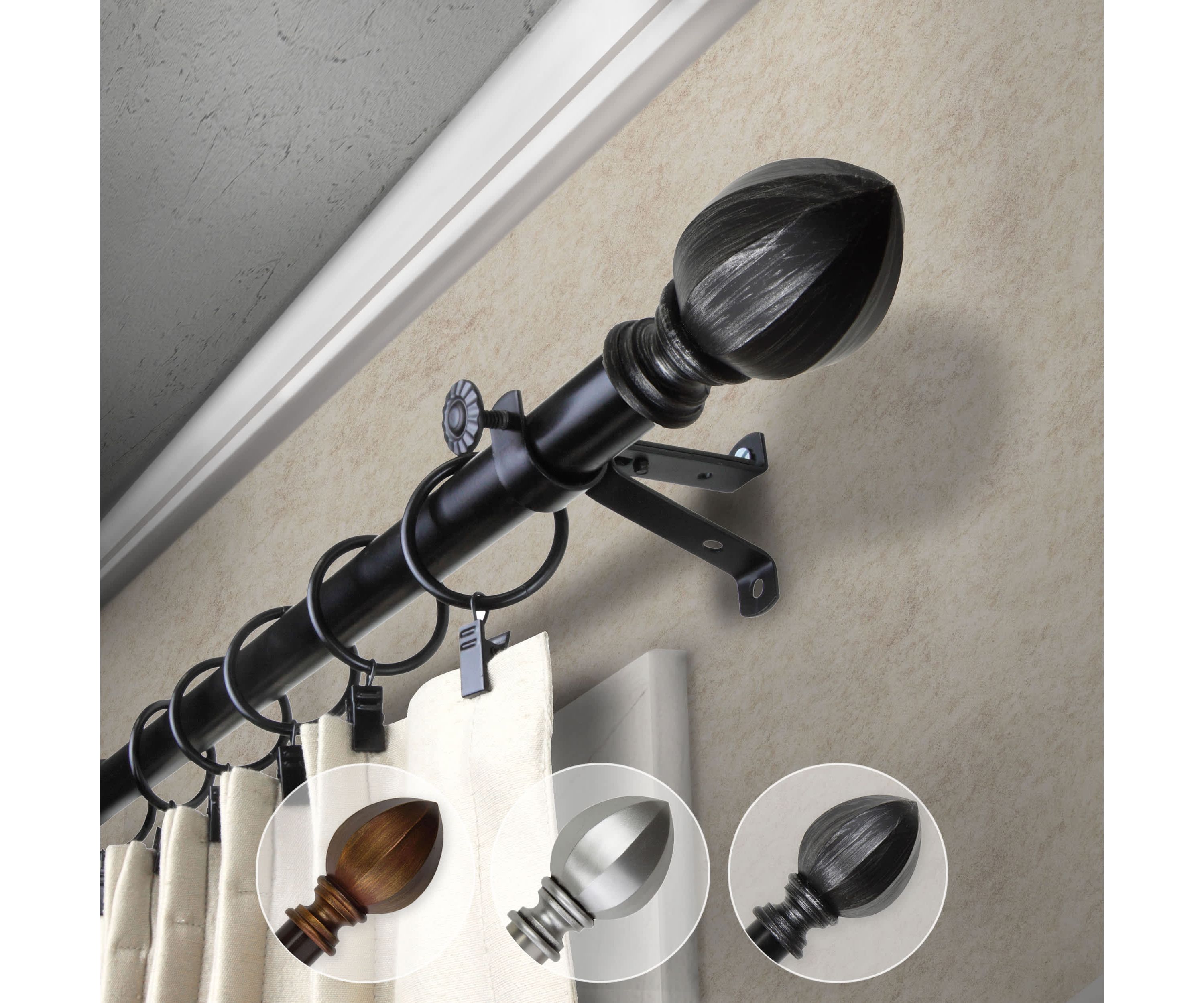 13/16" Garnet Curtain Rod