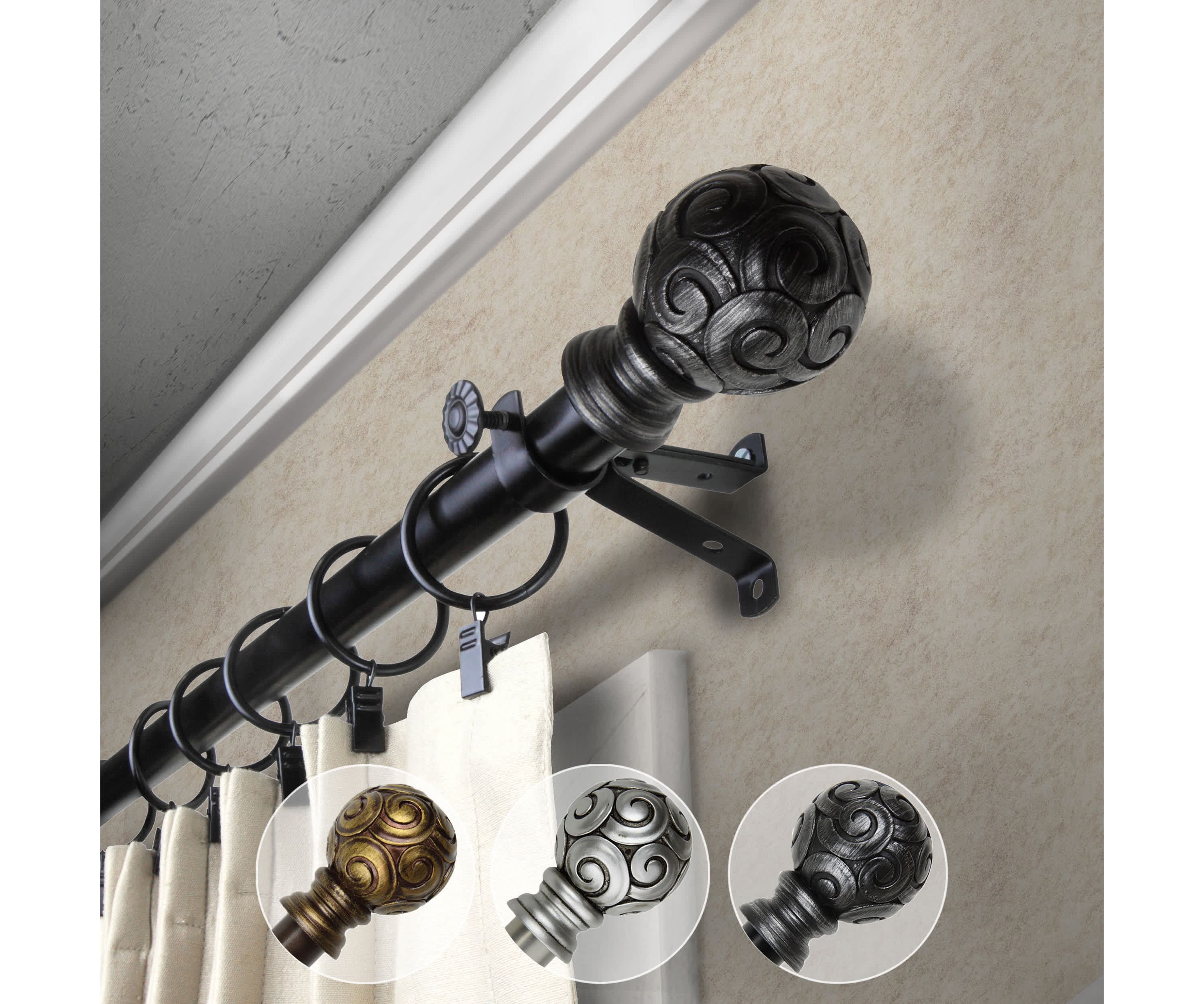 13/16" Bonbon Curtain Rod