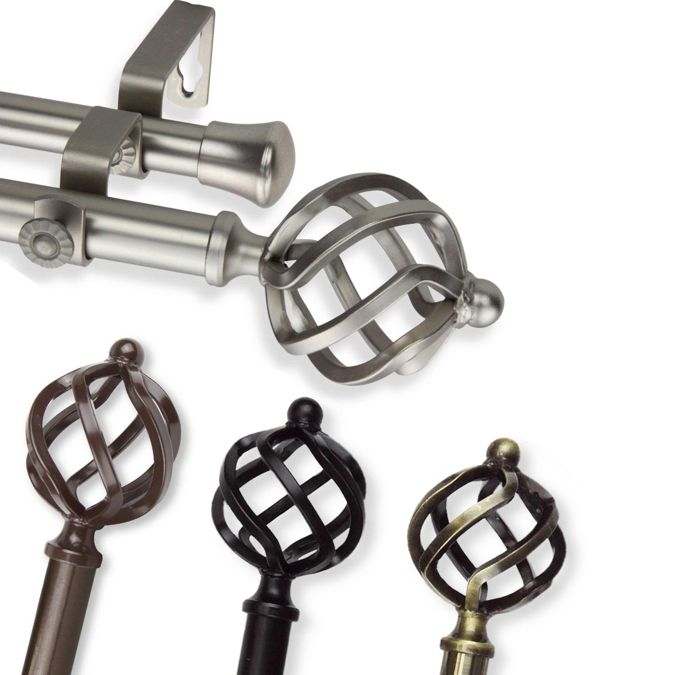 13/16" Twist Double Curtain Rod