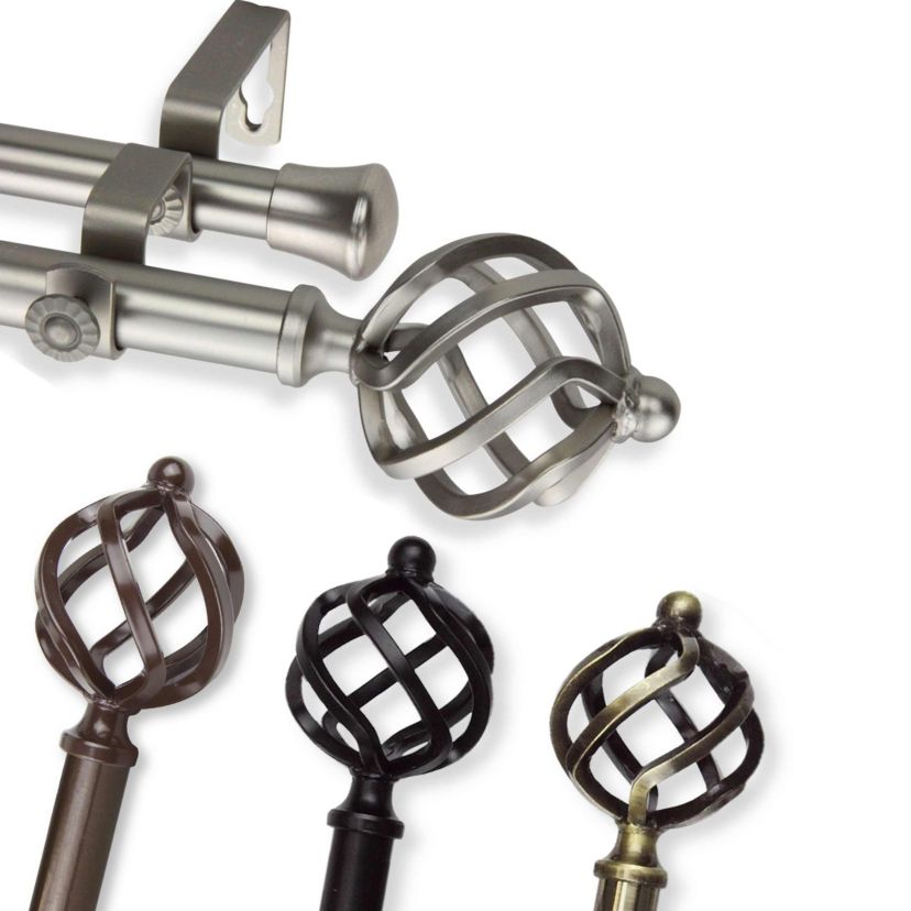13/16" Twist Double Curtain Rod