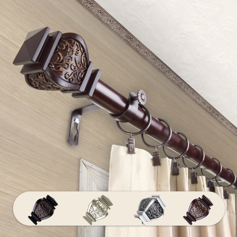 Margot Mahogany Curtain Rod 
