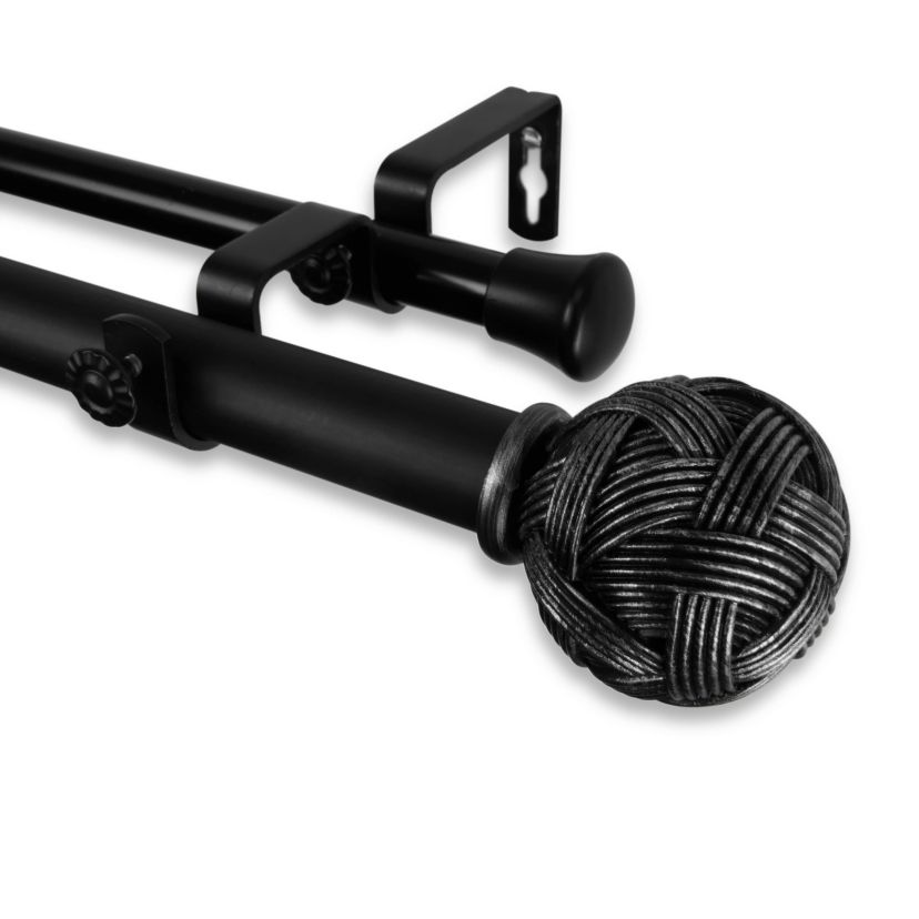 Twine Adjustable Double Curtain Rod