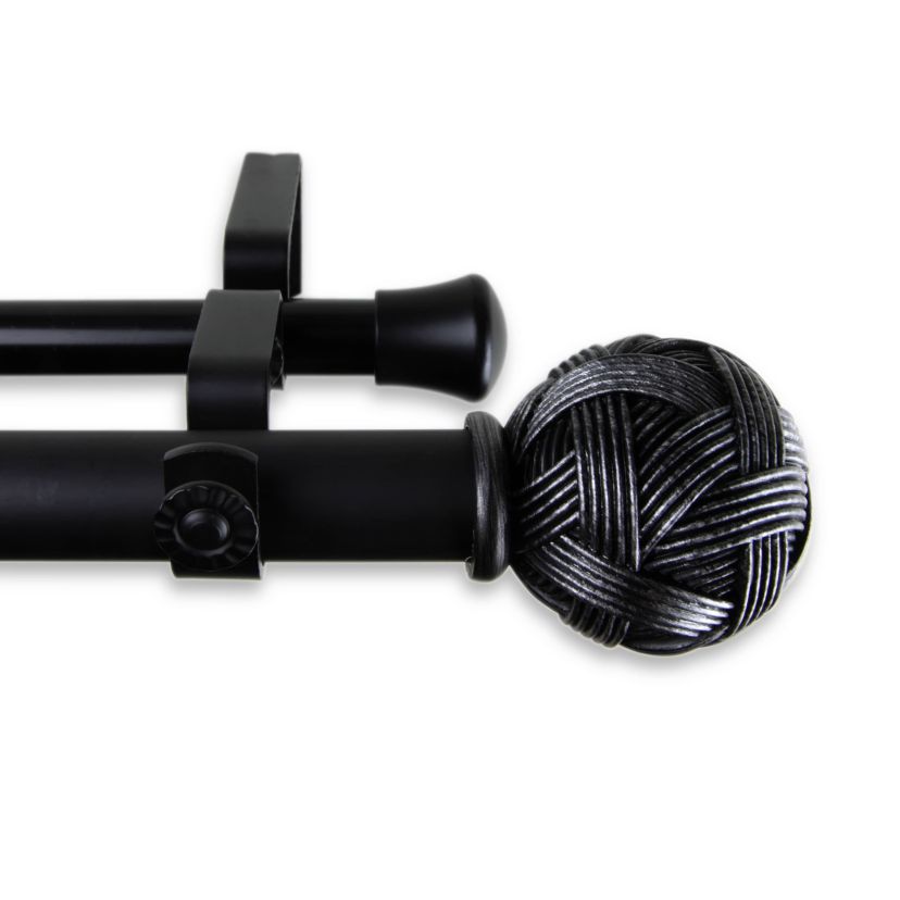 Twine Adjustable Double Curtain Rod