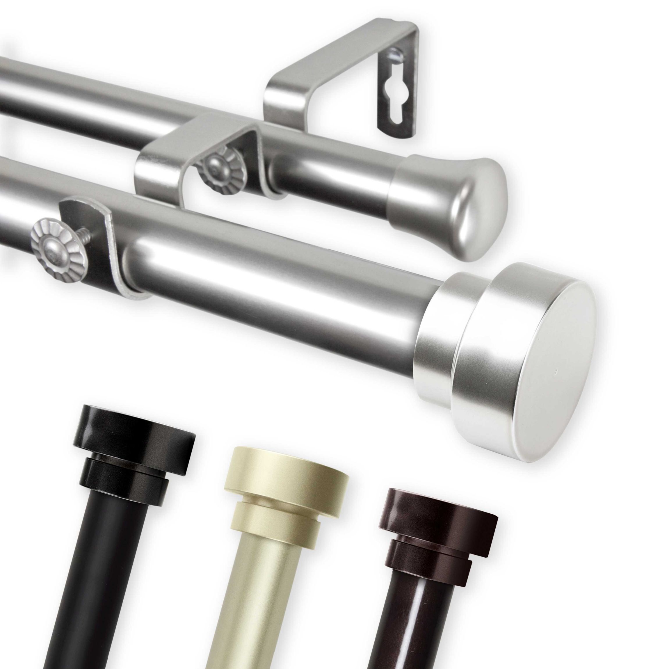 1" Bonnet Double Curtain Rod