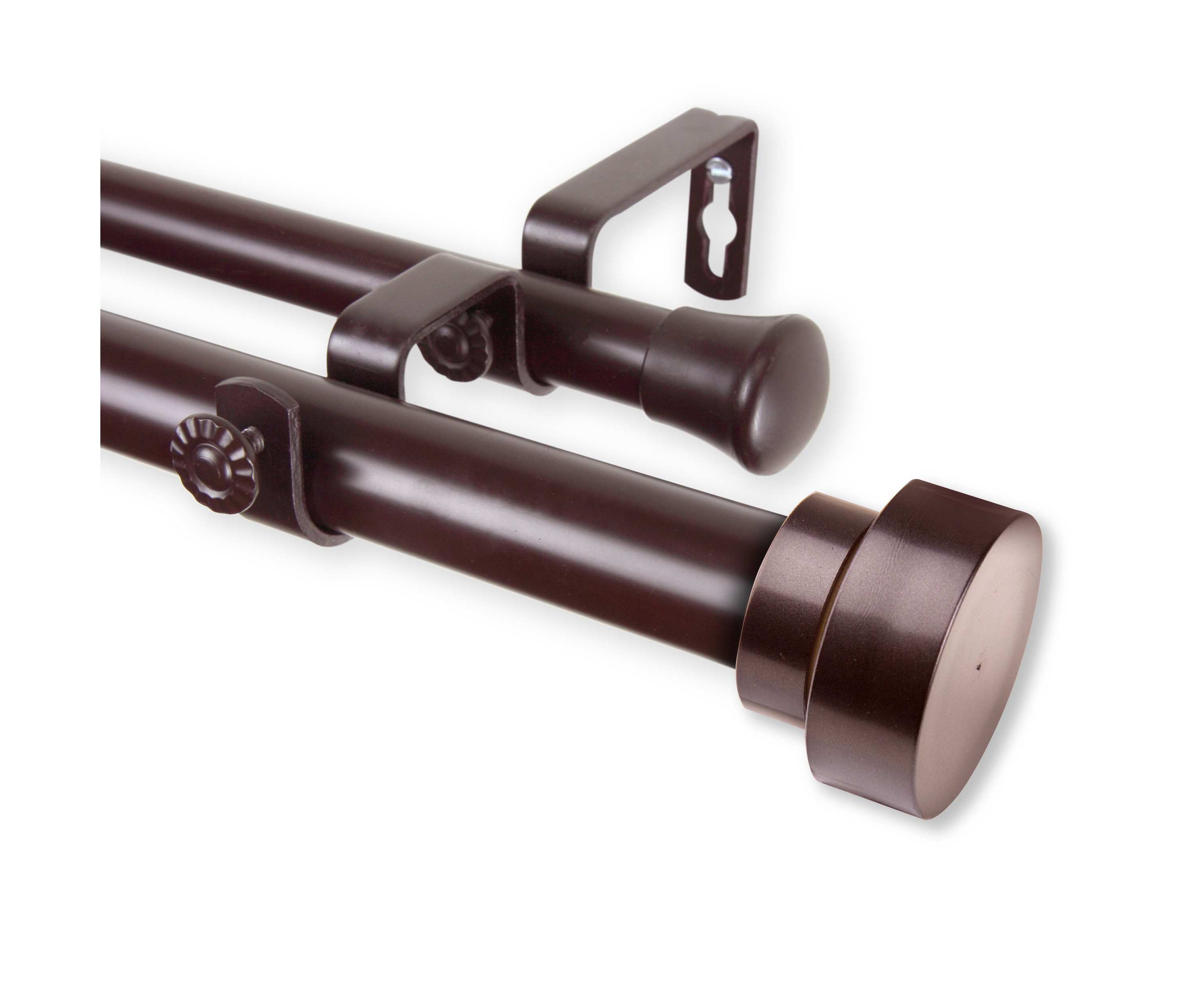 1" Bonnet Double Curtain Rod