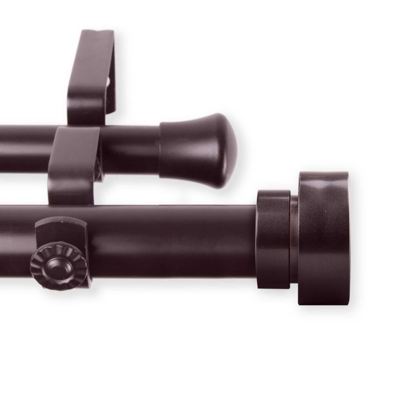 1" Bonnet Double Curtain Rod