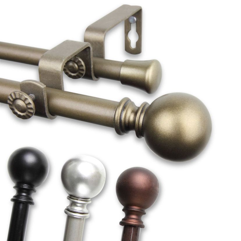 5/8" Luna Double Curtain Rod