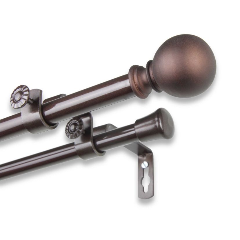 5/8" Luna Double Curtain Rod
