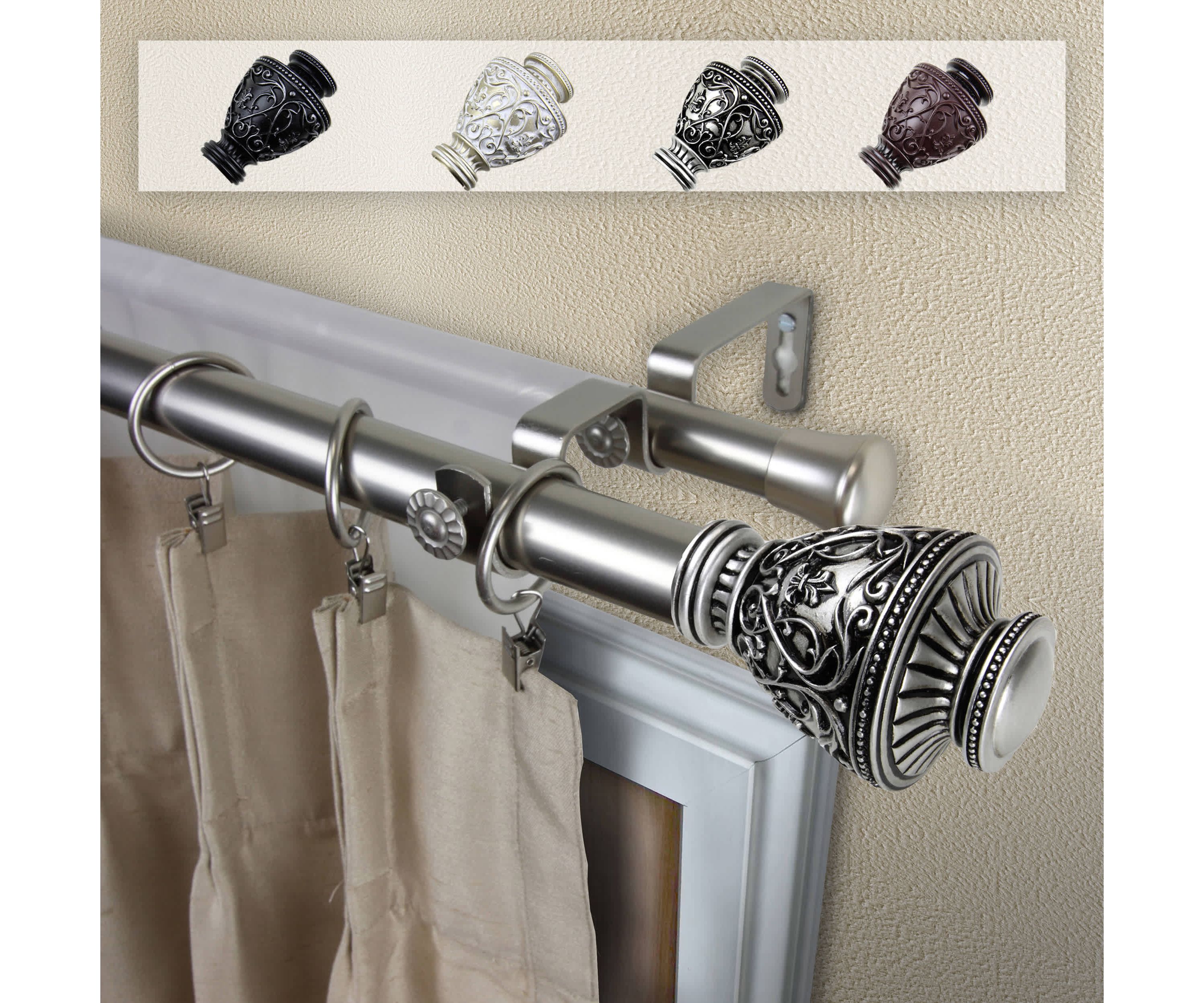 Veda Adjustable Double Curtain Rod