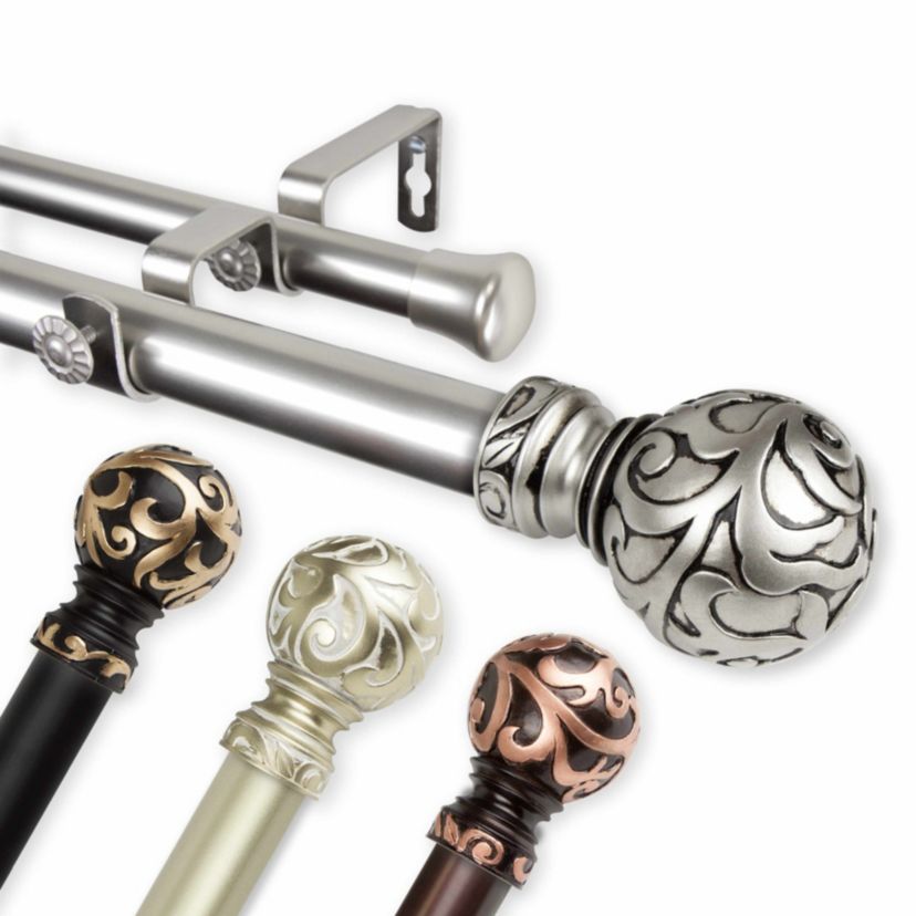 Cypress Expandable Double Curtain Rod