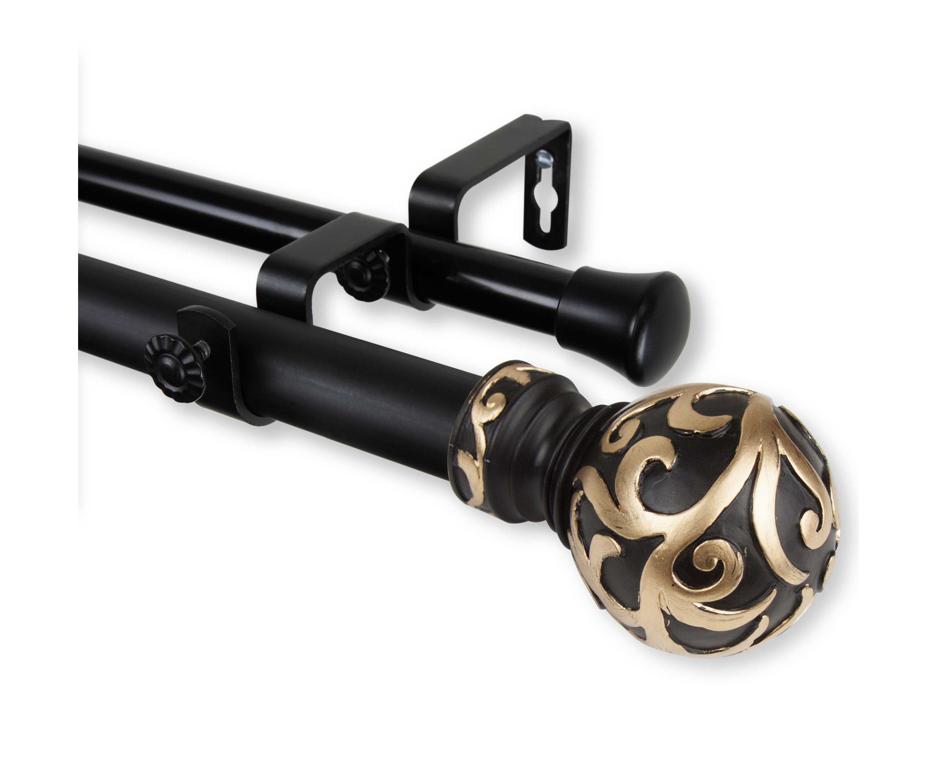 Cypress Expandable Double Curtain Rod