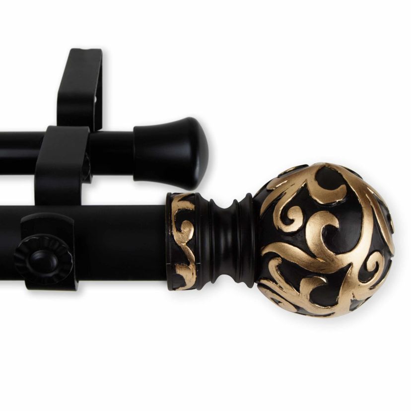 Cypress Expandable Double Curtain Rod