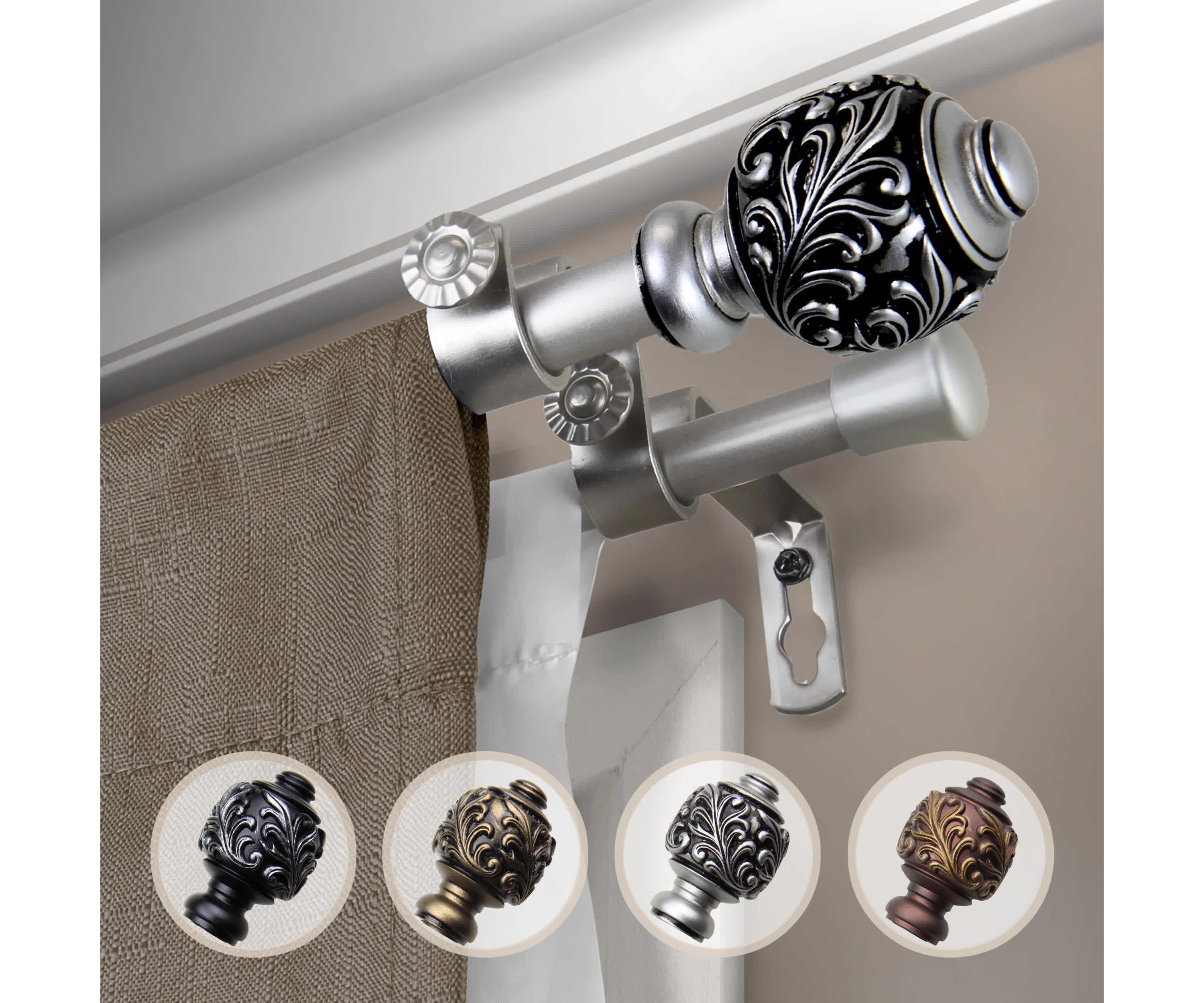 5/8" Tilly Double Curtain Rod