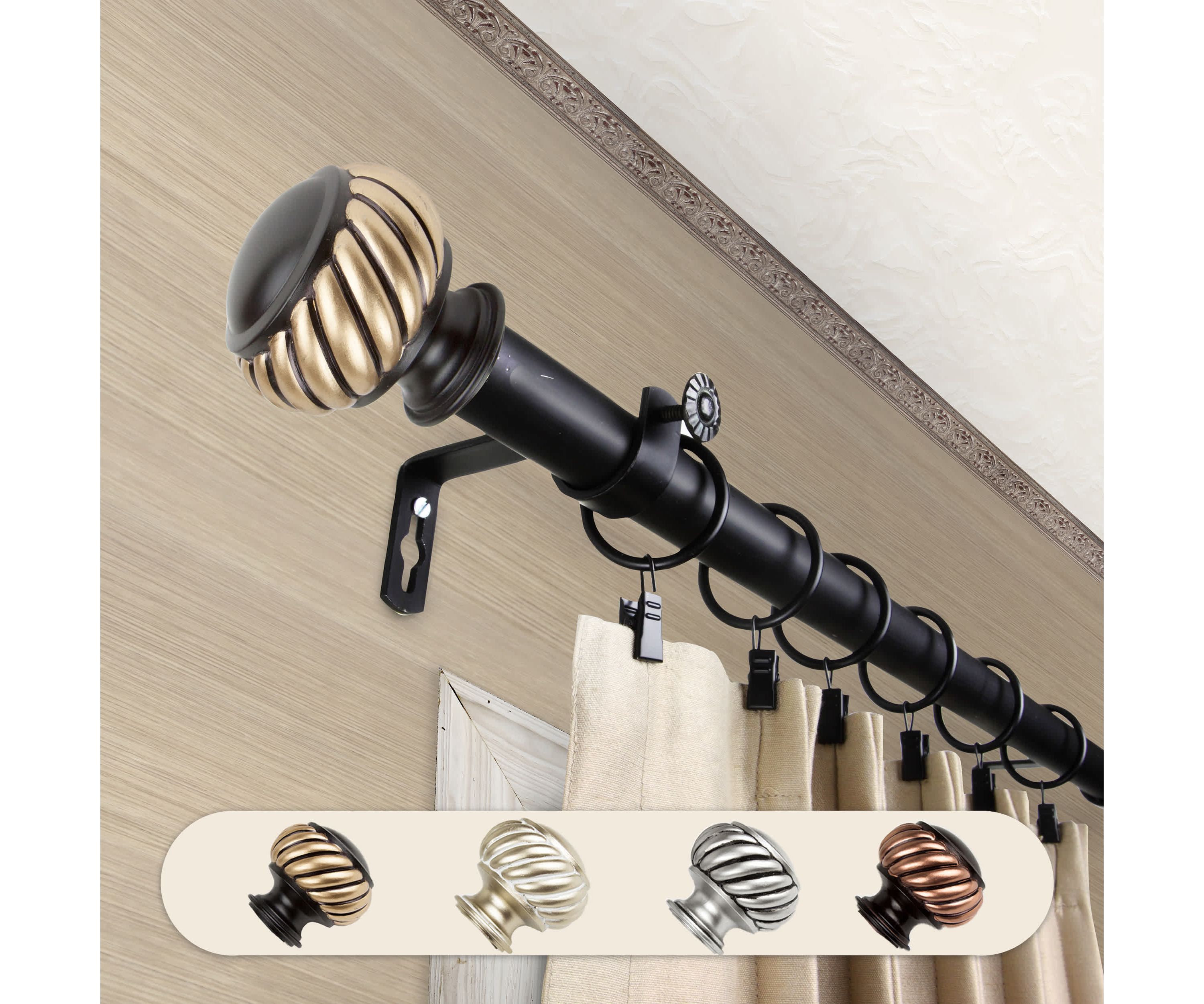 Baldir 1 inch Curtain Rod