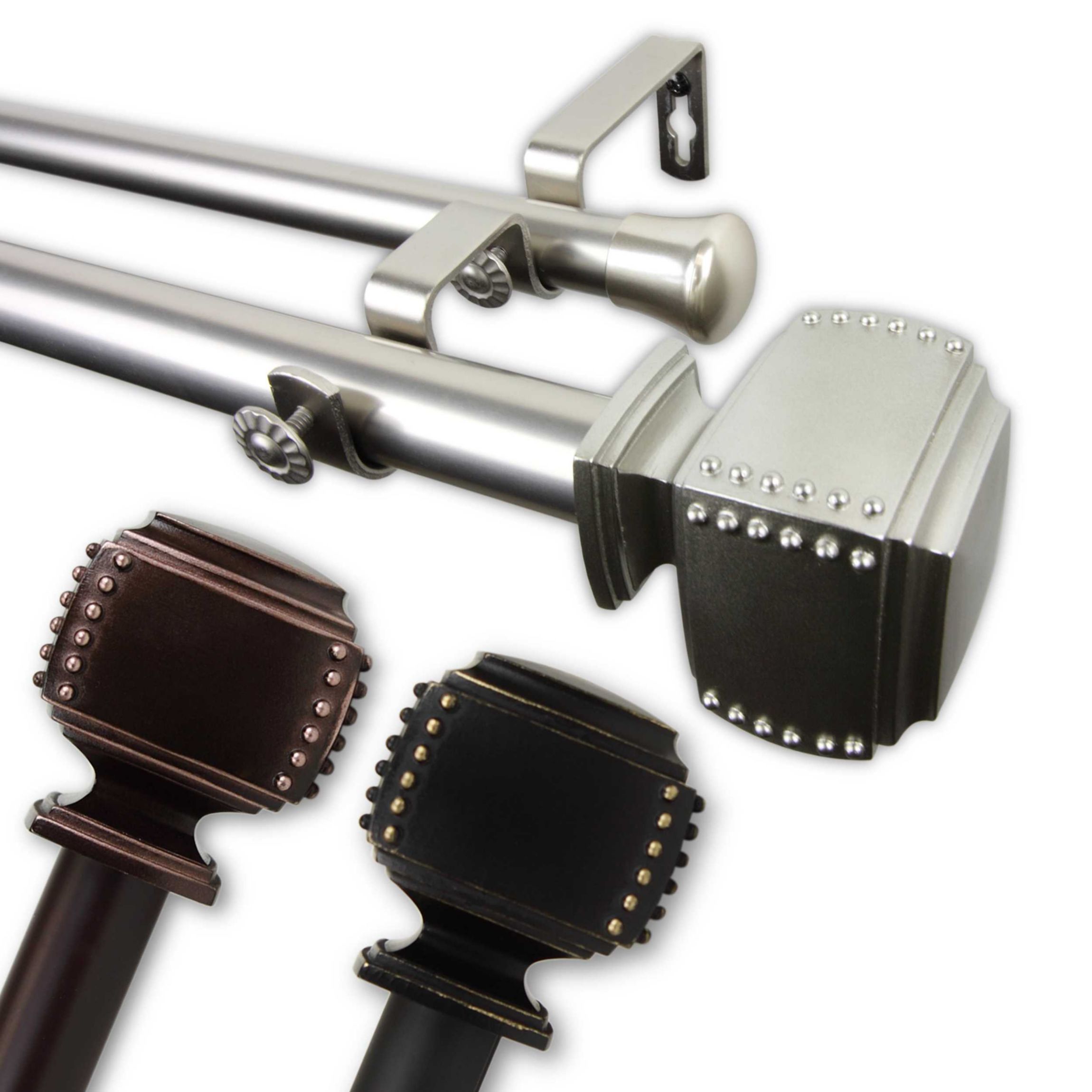 1" Bennett Double Curtain Rod
