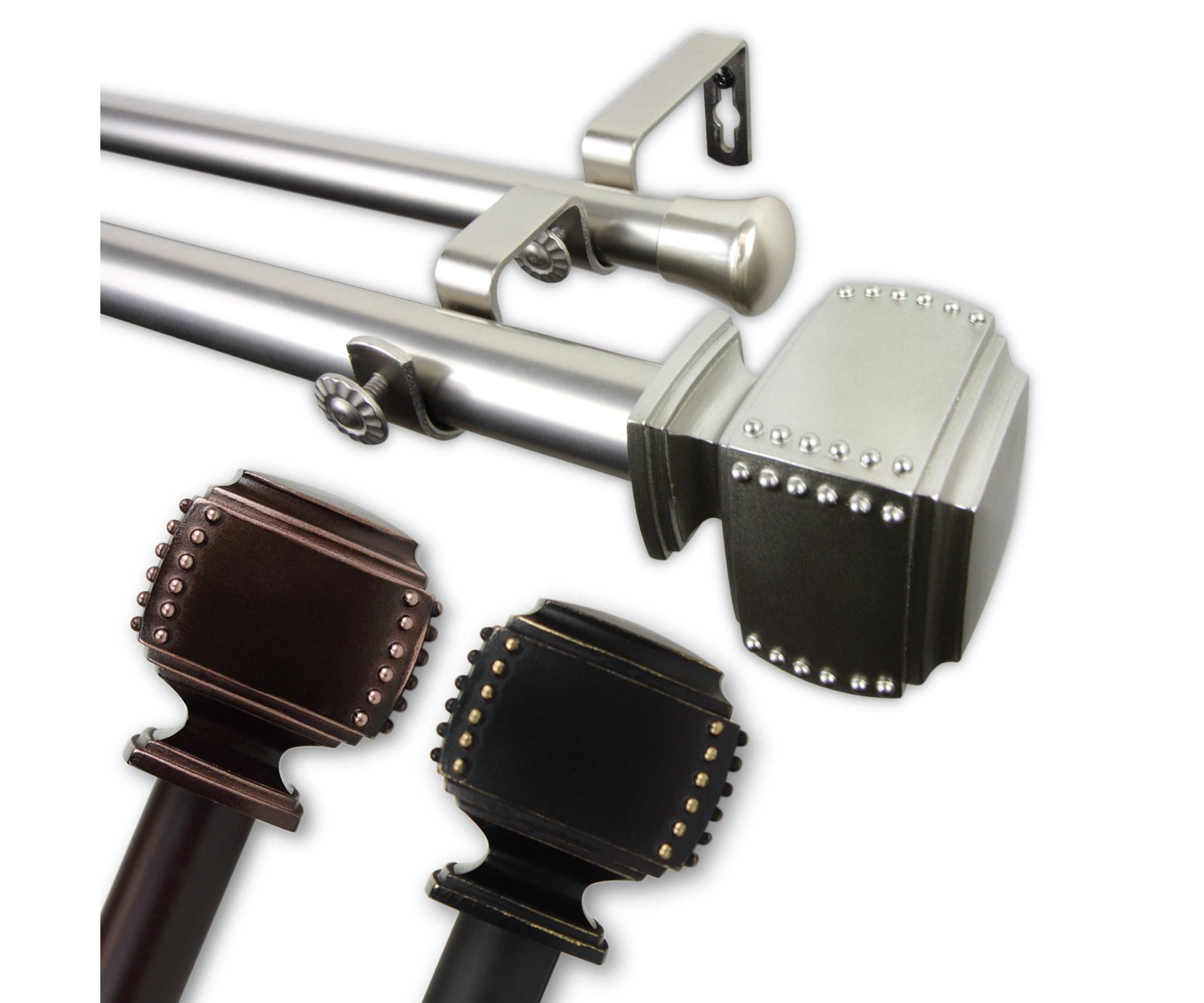 1" Bennett Double Curtain Rod
