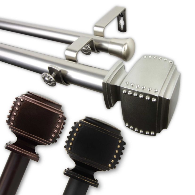 1" Bennett Double Curtain Rod