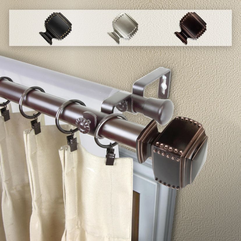 1" Bennett Double Curtain Rod