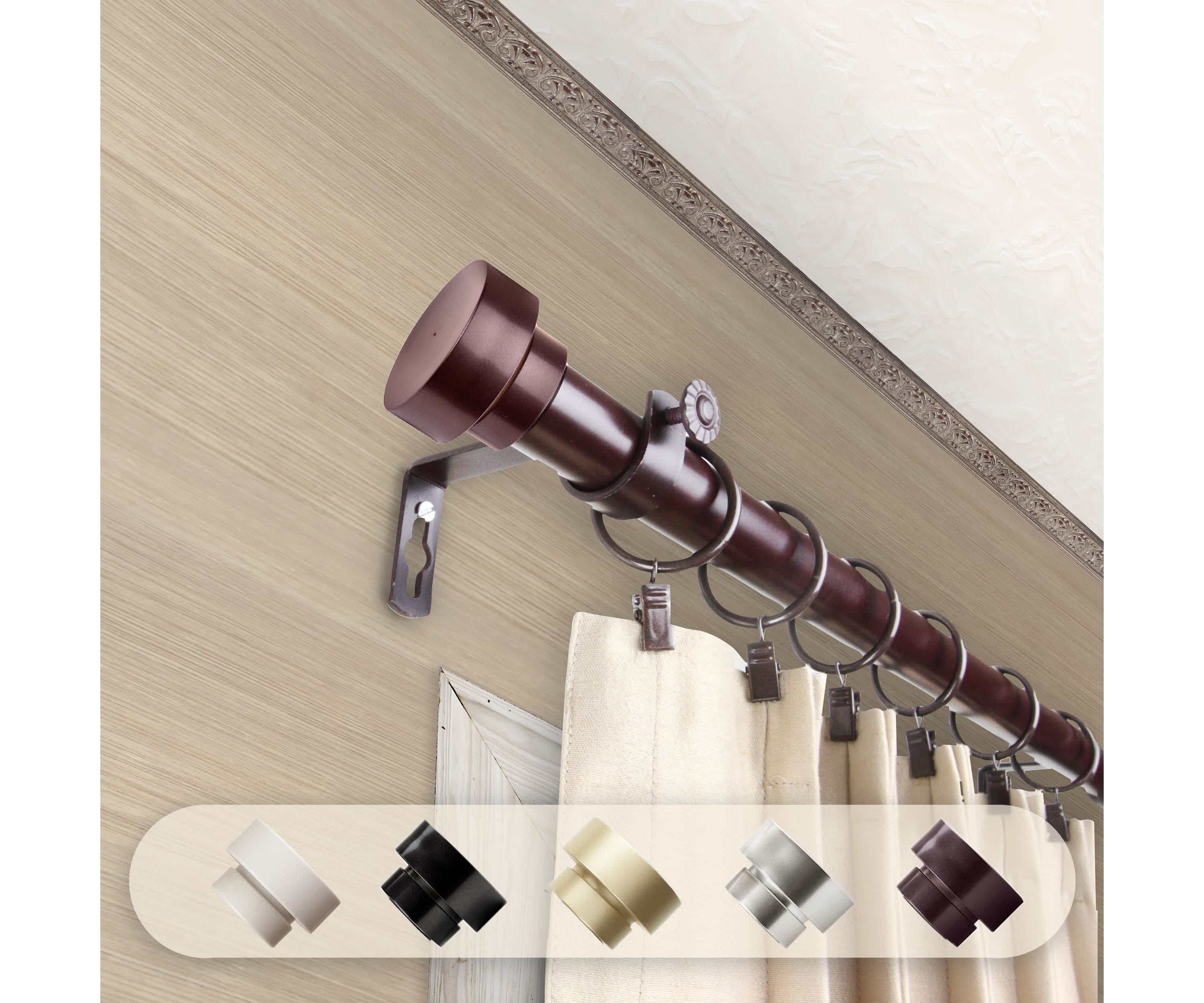 1" Bonnet Curtain Rod