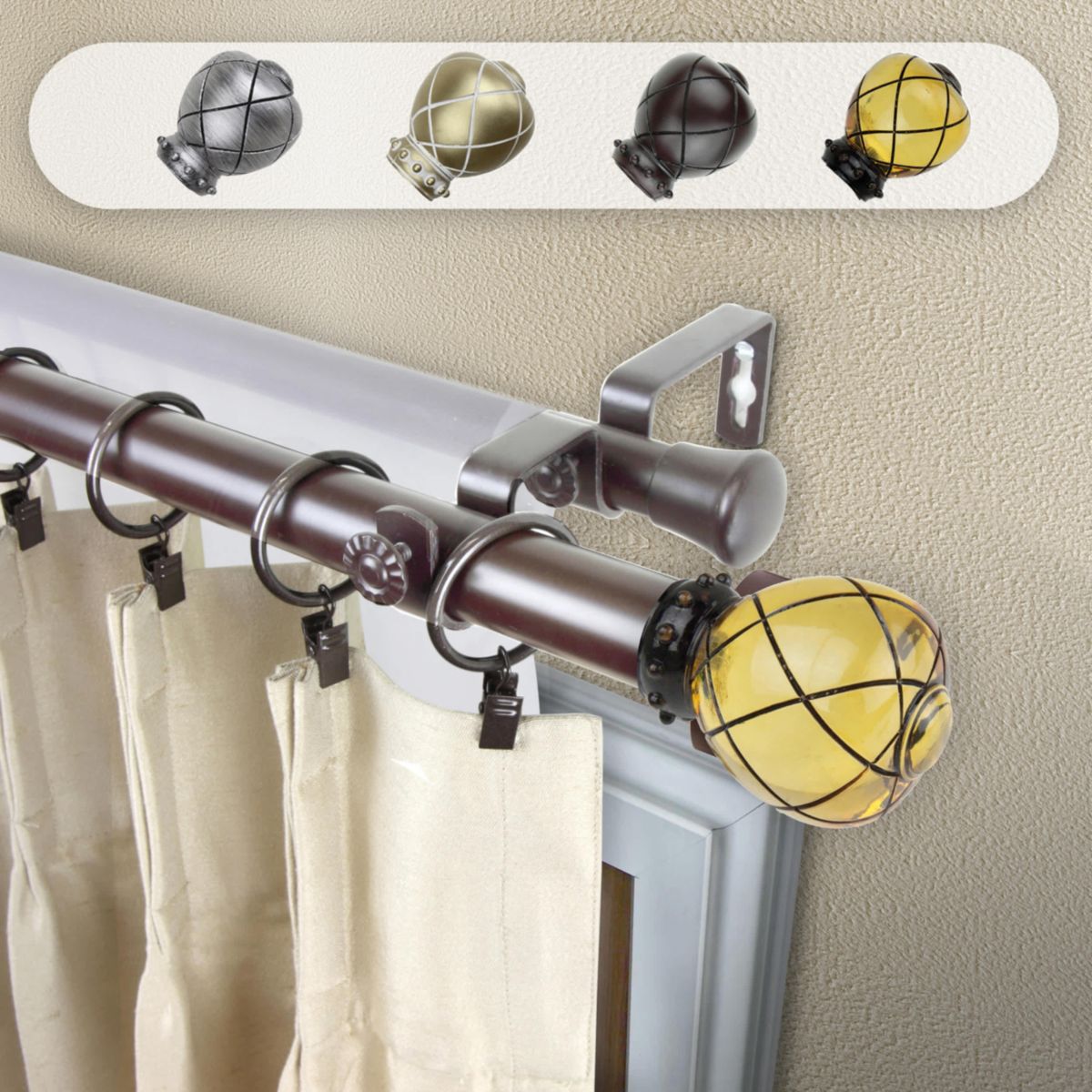 Supreme Double Adjustable Curtain Rod