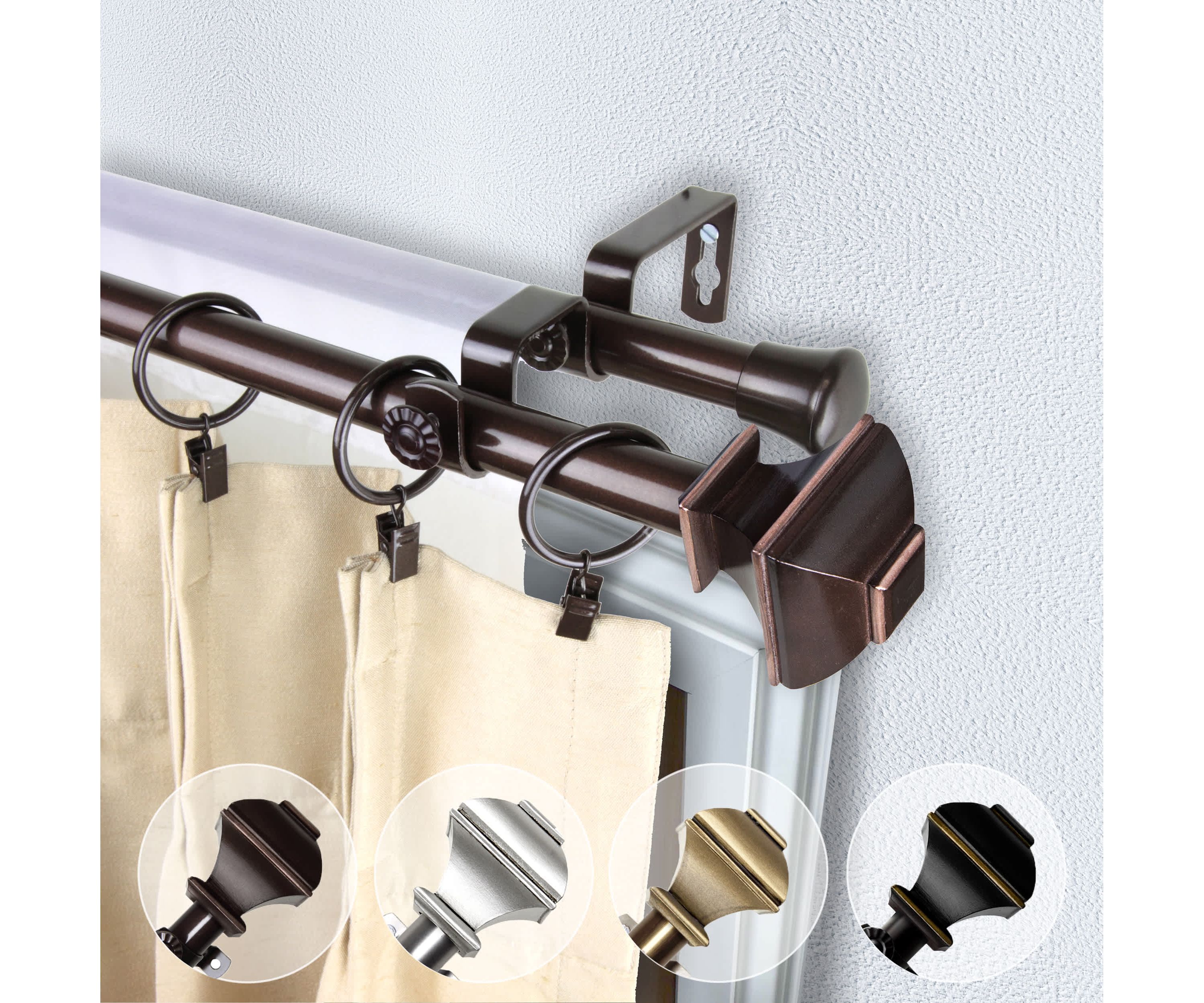 13/16" Delilah Double Curtain Rod
