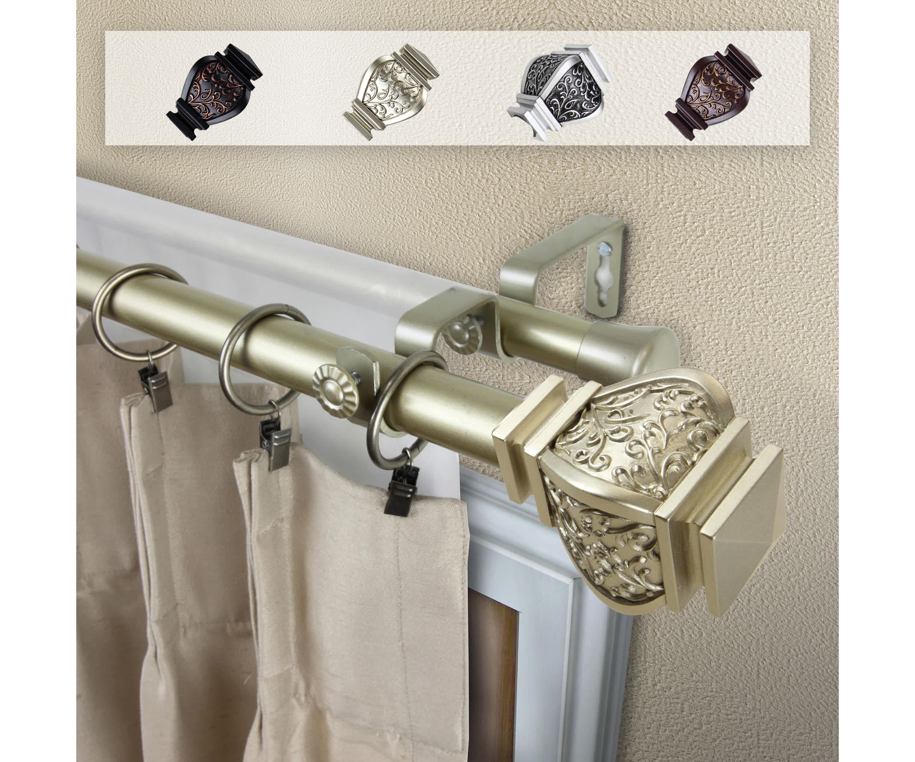 Margot Double Curtain Rod 