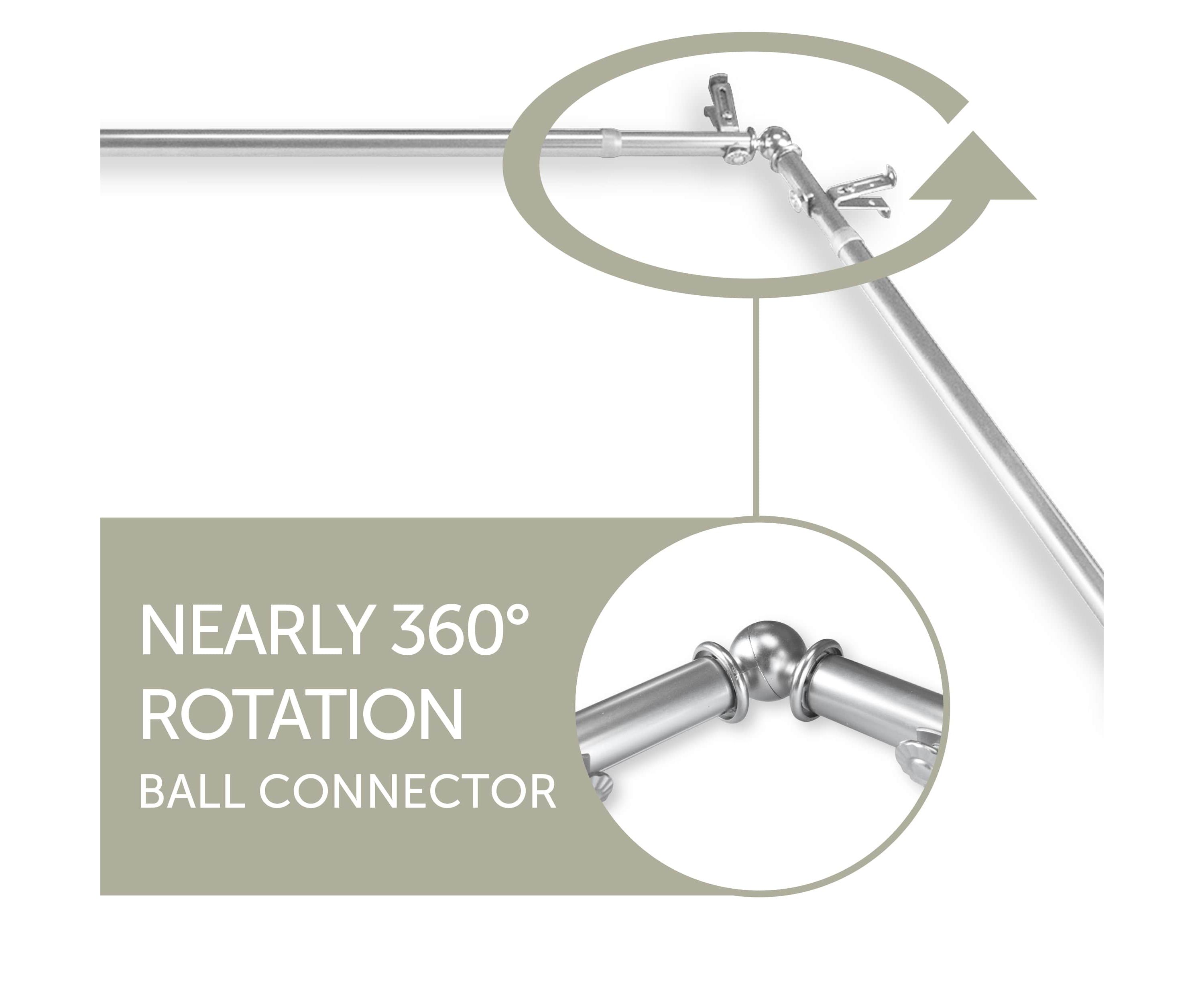 Twist Corner Window Adjustable Curtain Rod