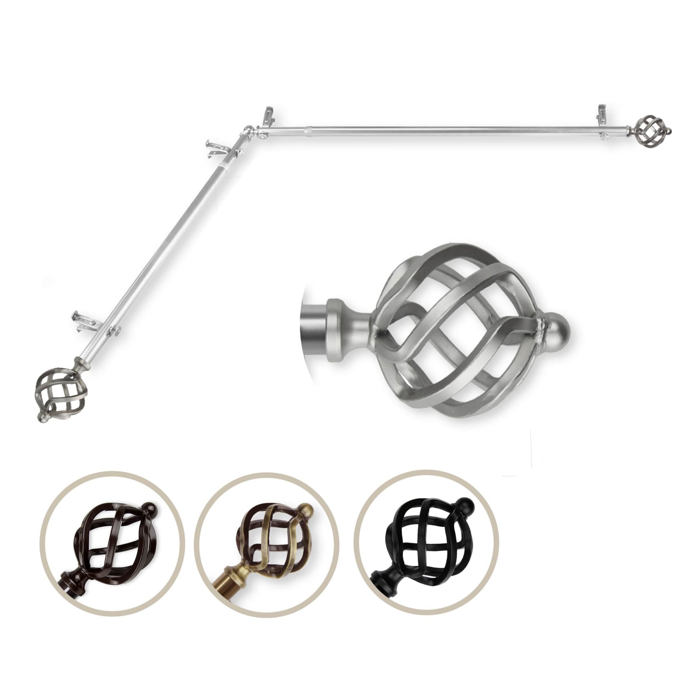 Twist Corner Window Adjustable Curtain Rod