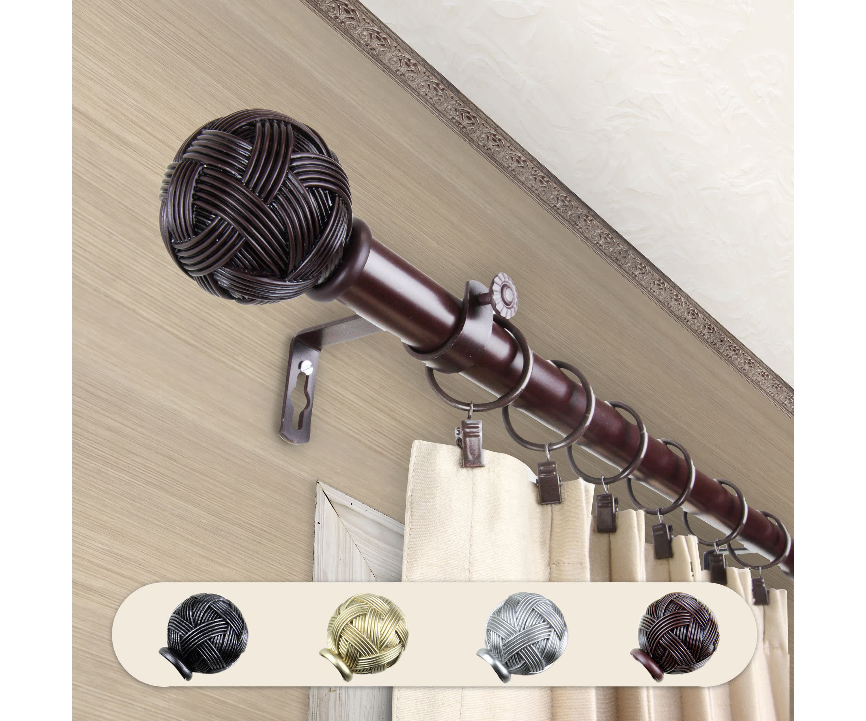 Twine 1 in Curtain Rod