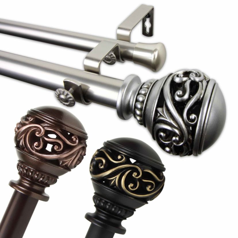 1" Isabella Double Curtain Rod