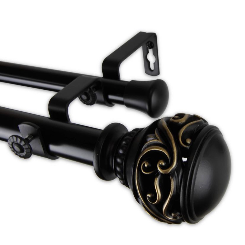 1" Isabella Double Curtain Rod