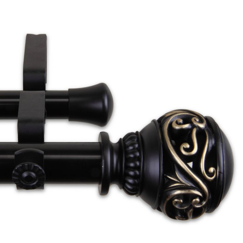 1" Isabella Double Curtain Rod